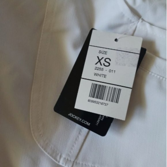Jockey Scrub Pants XS Rib Trim Combo Comfortable Fit Women 2255 - 011 White - Picture 9 of 10